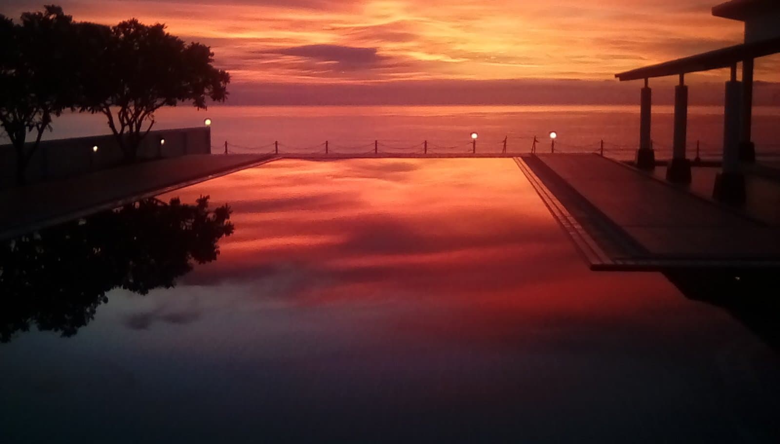 Pool at sunrise
